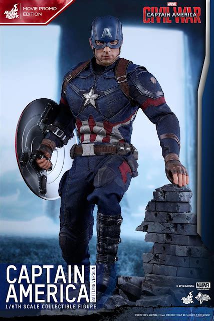 toyhaven hot toys mms360 captain america civil war 1 6 captain america battling version