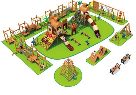 Huadong Outdoor Quality Development Series Wooden Outdoor Playground