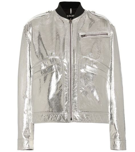 Metallic Leather Jacket Real Leather Jacket Metallic Jacket White