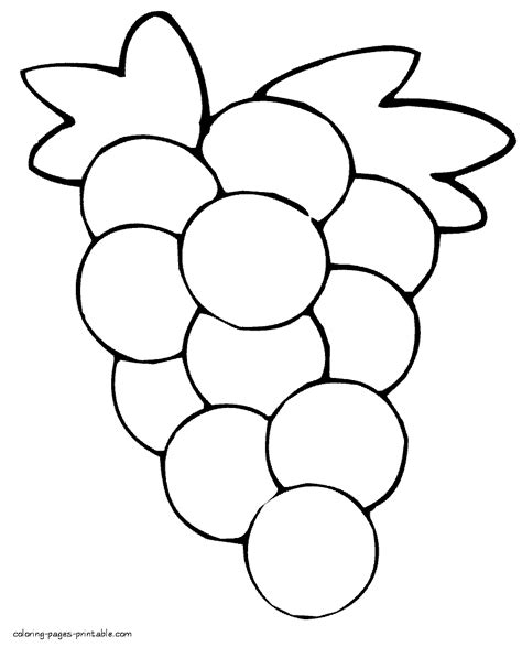 This fruit coloring page is a fun coloring exercise for preschoolers! Сoloring pages fruits - Grapes for preschoolers ...