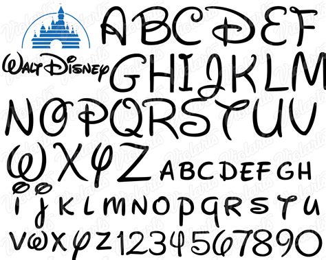 5735 Disney Font Svg Free Download Svg Png Eps Dxf File C1a
