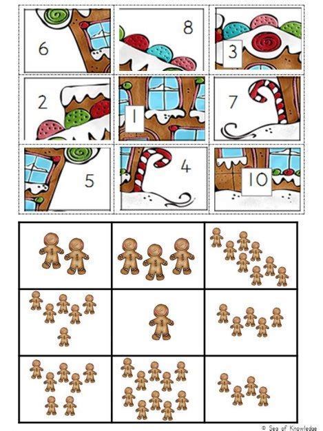 Draw missing picture in the square. Sea of Knowledge's Free Kindergarten Christmas Math ...