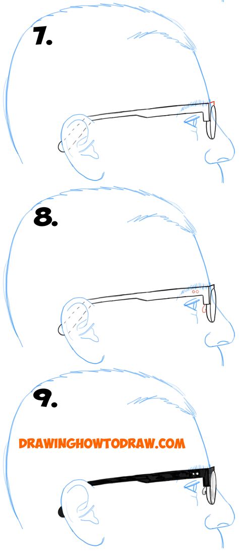 How To Draw Glasses On A Persons Face From All Angles
