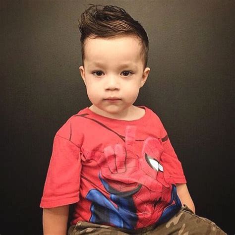 His hair is thin, but is down to his eyebrows. 23 Cutest Haircuts for Your Baby Boy | Styles Weekly