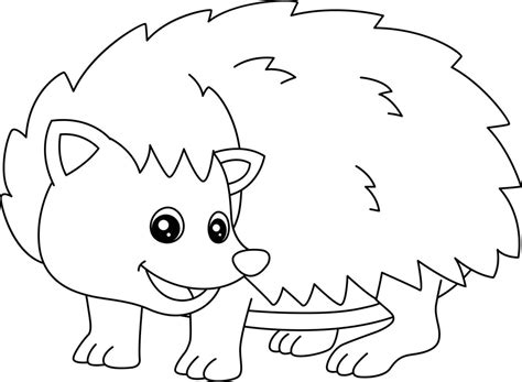 Hedgehog Coloring Page Isolated For Kids 5163088 Vector Art At Vecteezy