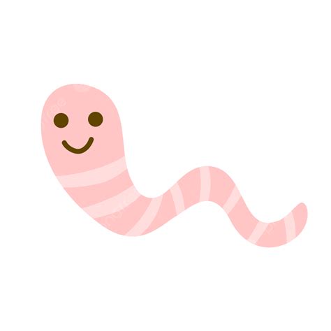 Simple Cute Worm Illustration Vector Worms Animals Cute Png And