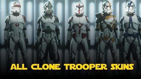 Star Wars Battlefront Ii All Clone Trooper Skins Youtube