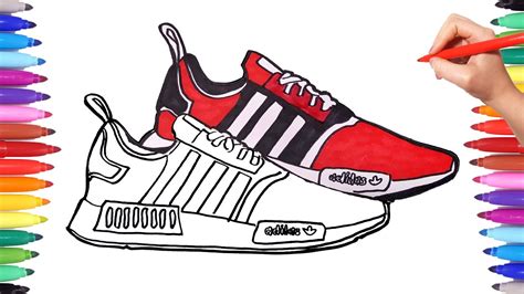 How To Draw Adidas Superstar Sneakers Shoe Drawing Tutorial Vlrengbr