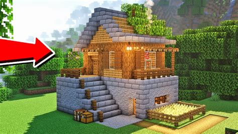 Minecraft Como Construir Uma Casa De Madeira Para Sobrevivência Youtube