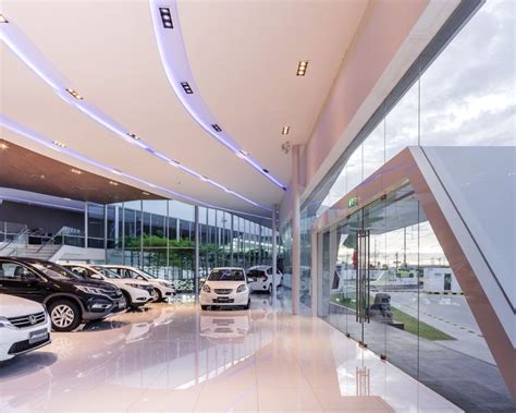 Nakornchaisri honda showroom by office at displays cars within an