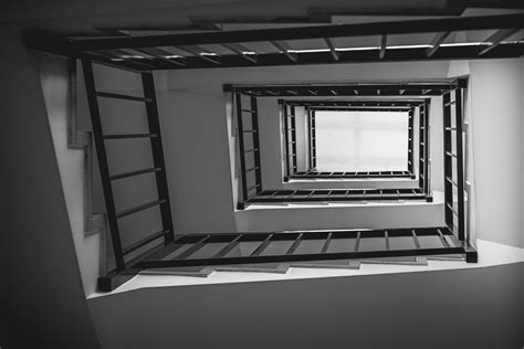 3840x2560 Architecture Black And White Contrast Inside Stairs 4k