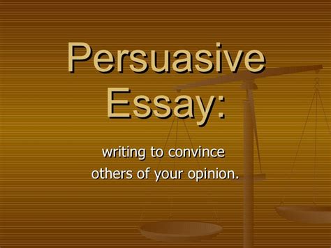 Persuasive Essay 8th Grade