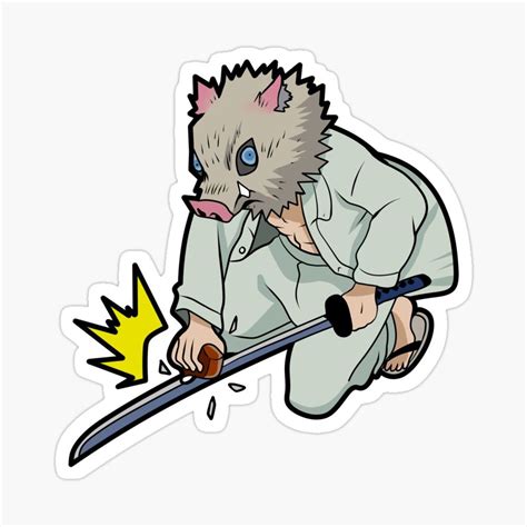 Demon Slayer Inosuke Sticker By Little Oni In 2020 Cute Stickers