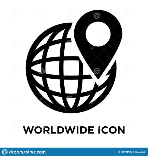 Worldwide Icon Vector Isolated On White Background Logo Concept Stock