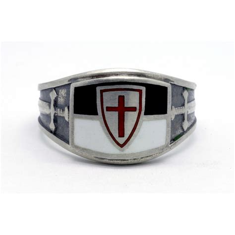 Sterling Silver Crusader Cross Knights Templar Ring For Sale