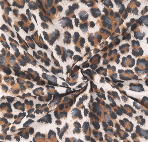Leopard Print Cotton French Terry Fabric By The Yard And Wholesale