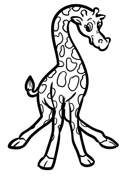 Adorable Giraffe Coloring Page Free Printable Coloring Pages