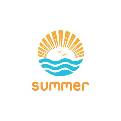 Diseño Del Logotipo Del Verano Vector Premium