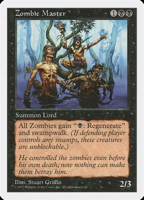 Most zombie decks also tend to go wide. Zombie Master · Fifth Edition (5ED) #207 · Scryfall Magic ...