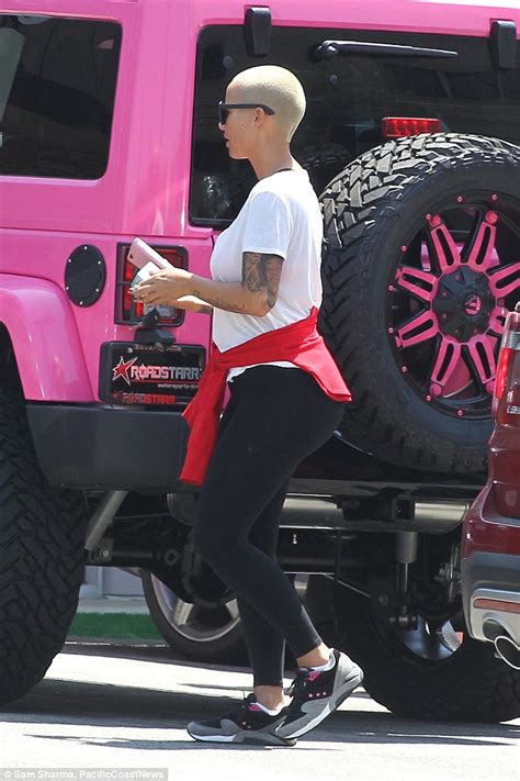 Amber Rose Takes Her New Hot Pink Car For A Spin In Los Angeles Daily