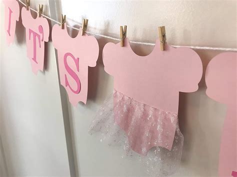 Amazon Com Baby Girl Shower Banner It S A Girl Banner Girl Baby Shower