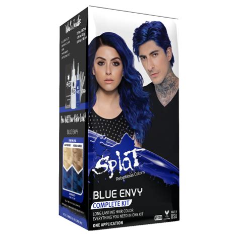 Splat Midnight Azure Semi Permanent Blue Hair Color Kit No Bleach