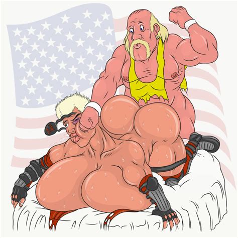 Rule 34 American Flag Bed Blastorman Comic Crossover Female Huge Ass Huge Breasts Hulk Hogan