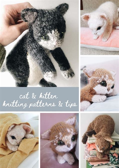 How To Knit A Cat Or Kitten Knitting Patterns And Tutorial From
