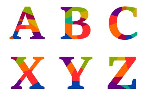 Colorful Transparent Alphabet Abc Royalty Free Vector Image The Best