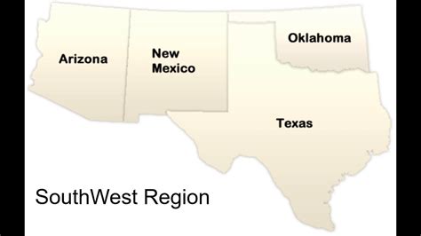 South West Region Usa South West Region Country Powerpoint Maps