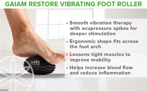 Gaiam Restore Vibrating Foot Roller Vibration Massage