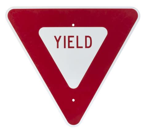 24” Wide Yield Sign Weather Resistant Aluminum Reflective Red In