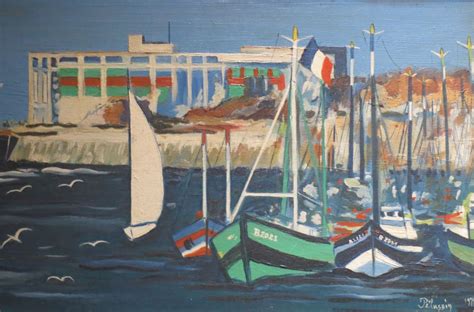 Peinture Le Port De Boulogne Sur Mer 1972 Les Hauts De France