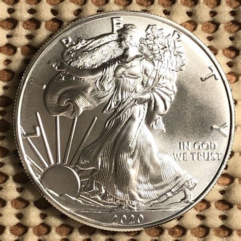 2020 American 1 Oz Silver Eagle Coin 999 Fine Silver Brilliant