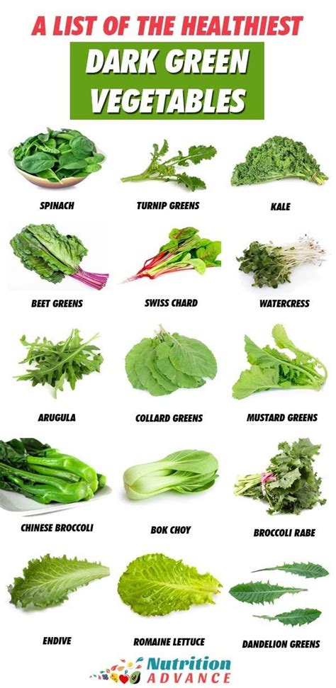 21 Healthy And Nutritious Leafy Green Vegetables Dark Green