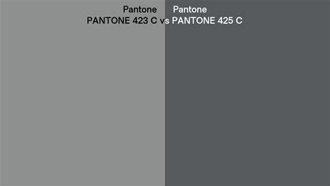 Pantone 423 C Vs Pantone 425 C Side By Side Comparison