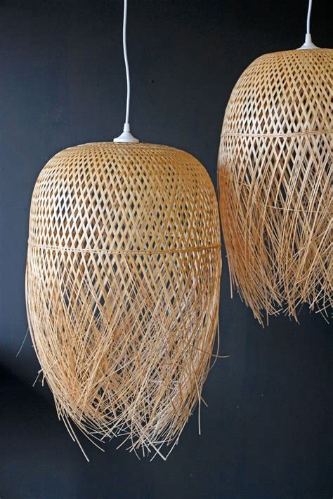 Wrap it around and glue in place. Hand Woven Bamboo Basket Lampshade - View All - Sale ...