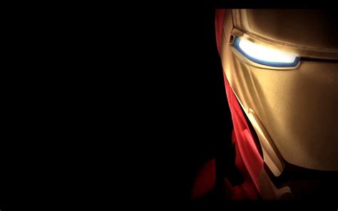 Cool Wallpaper With Iron Man Mask Face Image In Close Up And Dark