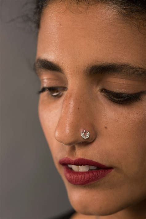 Tribal Nose Stud Silver Nose Pin Indian Nose Stud Silver Etsy