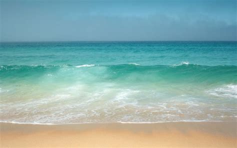 Ocean Coast Waves Beach Sand Horizon Hd Ocean Wallpapers Hd
