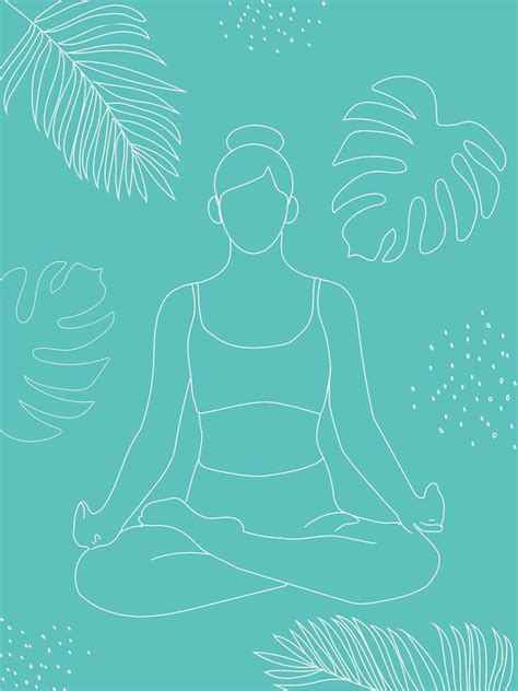 Illustration Of A Woman In A Yoga Pose Asana Line Art In Sketch Style