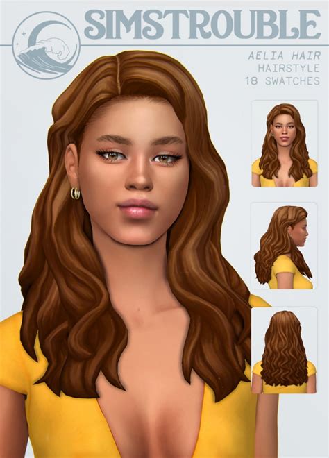 Aelia Hair At Simstrouble Sims 4 Updates