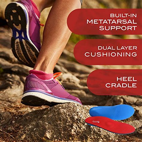 Powerstep Pinnacle Plus Full Length Orthotic Shoe Inserts Built In Metatarsal Support Best