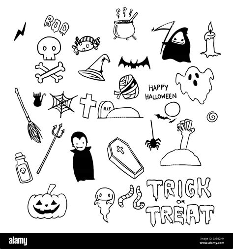 Vector Image Halloween Doodle Art