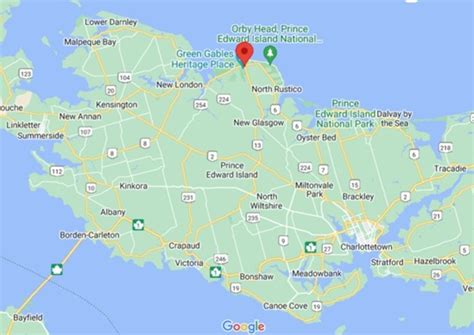 Cavendish Prince Edward Island Area Map And More