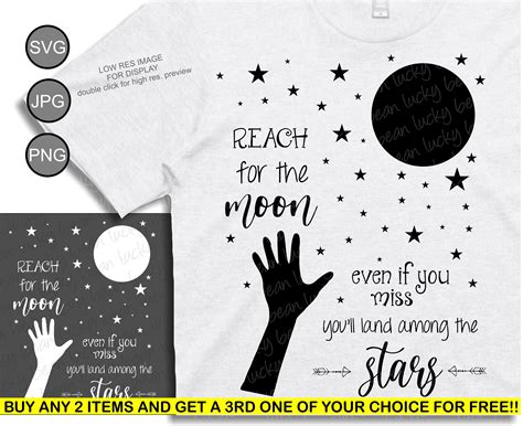 Reach For The Stars Svgcricut Vector Fileinspiring Quote Etsy