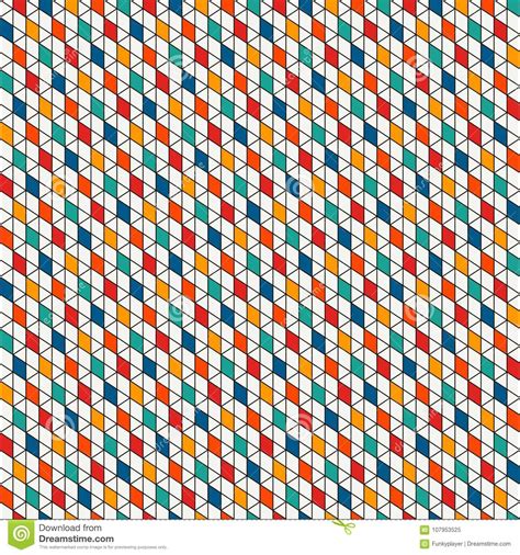Repeated Diamonds Background Geometric Seamless Pattern With Polygons