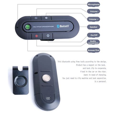 Bluetooth Usb Multipoint Speaker For Cell Phone Handsfree Car Kit