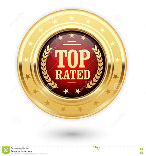 Top Rated Medal Rating Insignia Stock Vector Illustration Of Mental