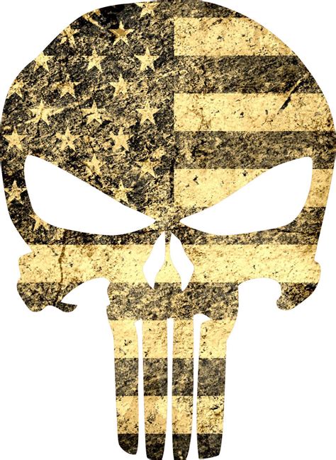 Punisher Skull Vintage Usa Flag Punisher Exterior Decal Graphic
